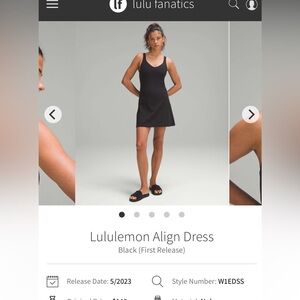 Lululemon size 12 black Align dress